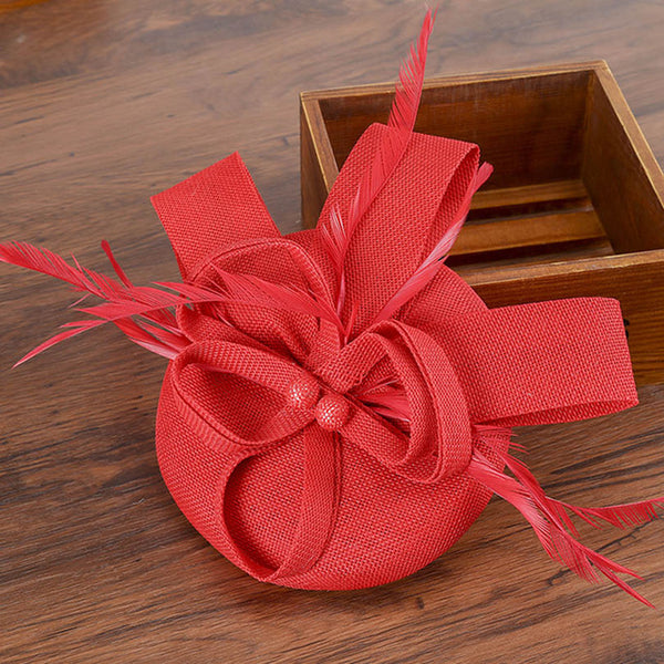 Women Formal Hats Chapeau pillbox Caps Mariage Navy Ladies Elegant feathers