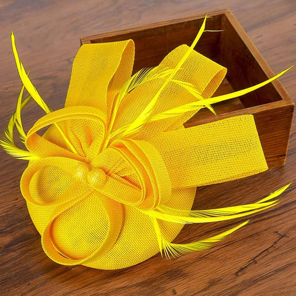 Women Formal Hats Chapeau pillbox Caps Mariage Navy Ladies Elegant feathers