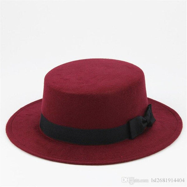 solid brimmed hat Travel cap Fedoras jazz hat