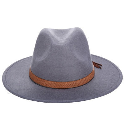 Autumn Winter Sun Hat for Women Men Fedora Hat