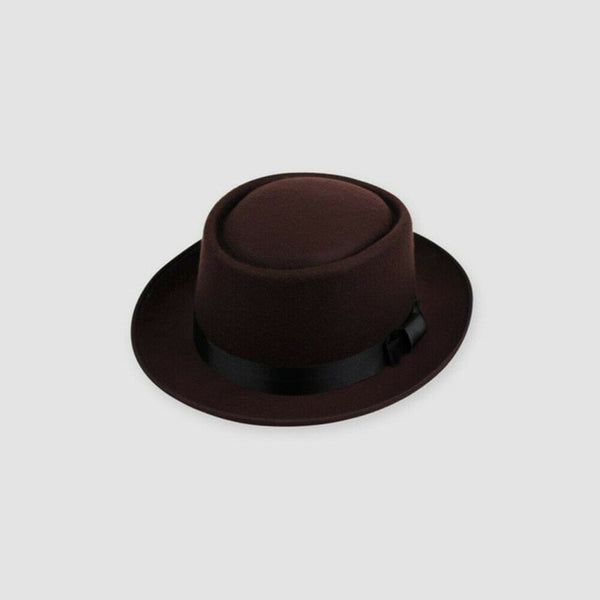 Unisex Classic Fe Pork Pie Hat Church Trilby Jazz Cap Gentleman Fe Cap