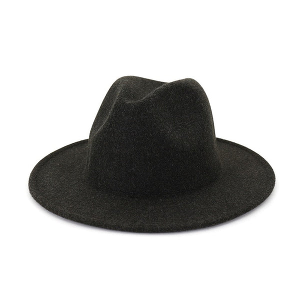 Jazz Hat Women Men Felt Snap Brim Hats Trilby Ladies Vintage