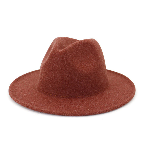 Jazz Hat Women Men Felt Snap Brim Hats Trilby Ladies Vintage