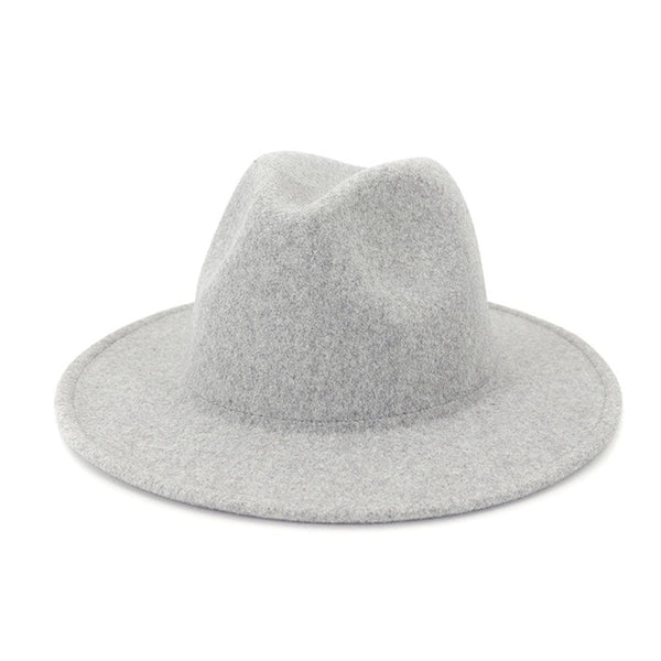 Jazz Hat Women Men Felt Snap Brim Hats Trilby Ladies Vintage