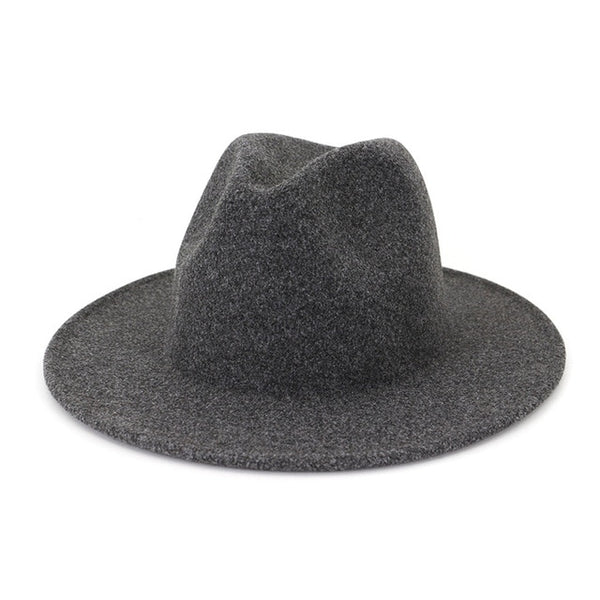 Jazz Hat Women Men Felt Snap Brim Hats Trilby Ladies Vintage