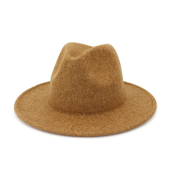 Jazz Hat Women Men Felt Snap Brim Hats Trilby Ladies Vintage