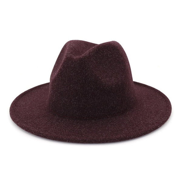 Jazz Hat Women Men Felt Snap Brim Hats Trilby Ladies Vintage