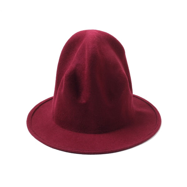 Wool Wide-brim Volcanic Hats Felt Fedora Caps