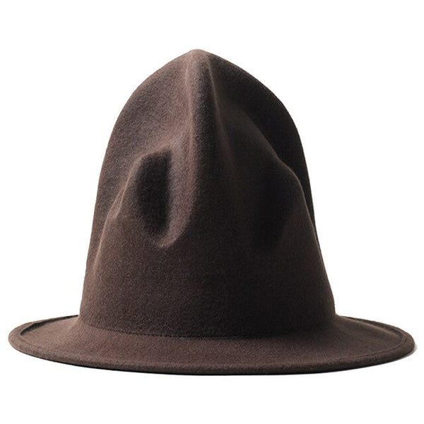 Wool Wide-brim Volcanic Hats Felt Fedora Caps