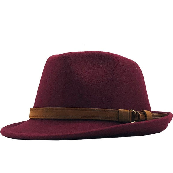 Fedora Hat Elegant Lady Gangster Trilby Felt Homburg