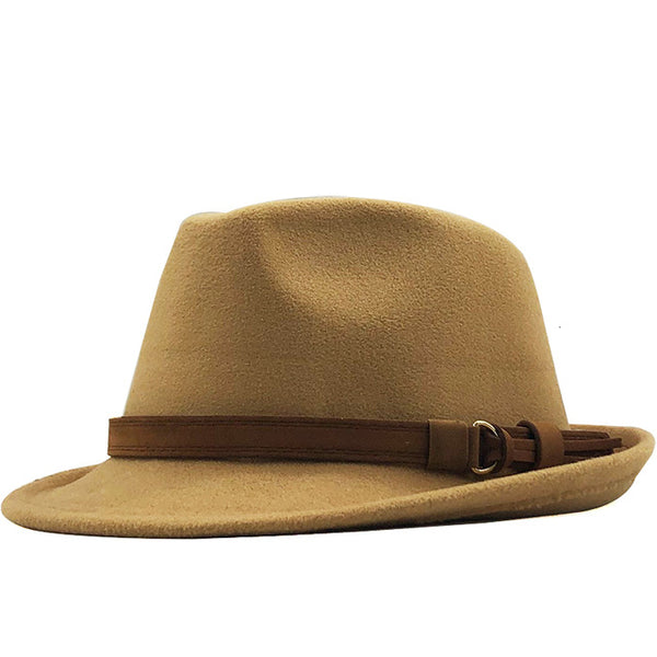 Fedora Hat Elegant Lady Gangster Trilby Felt Homburg