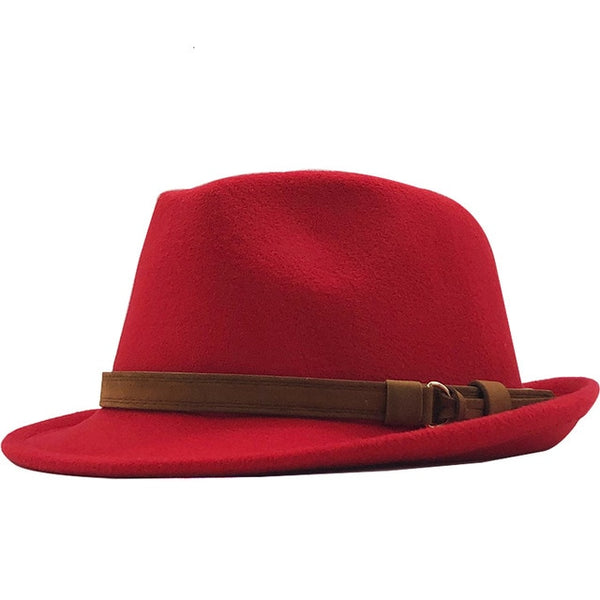 Fedora Hat Elegant Lady Gangster Trilby Felt Homburg