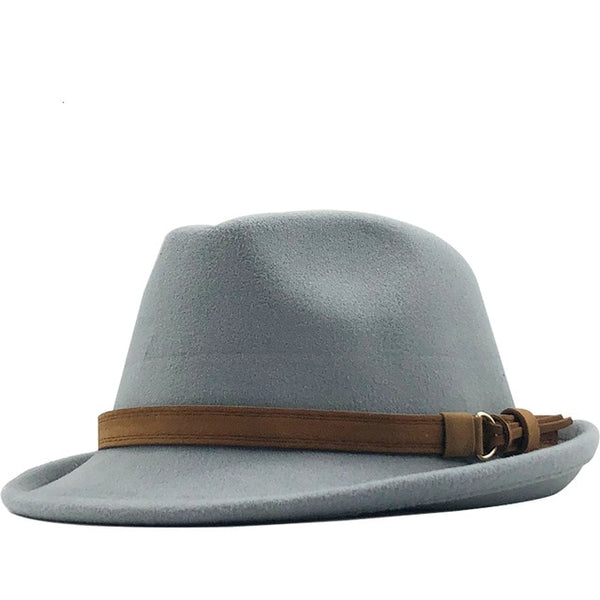 Fedora Hat Elegant Lady Gangster Trilby Felt Homburg
