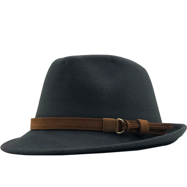 Fedora Hat Elegant Lady Gangster Trilby Felt Homburg