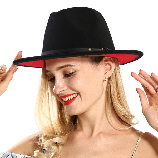 Wool Blend Fashion Fedora Hat Woman