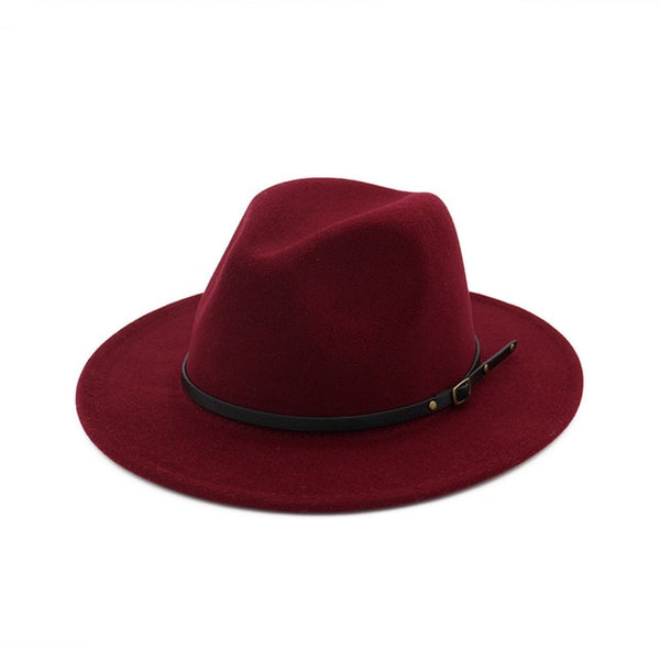Wool Blend Fashion Fedora Hat Woman