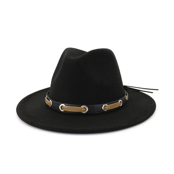 Trendy Men Women Wool Felt Jazz Style Fedora Hats