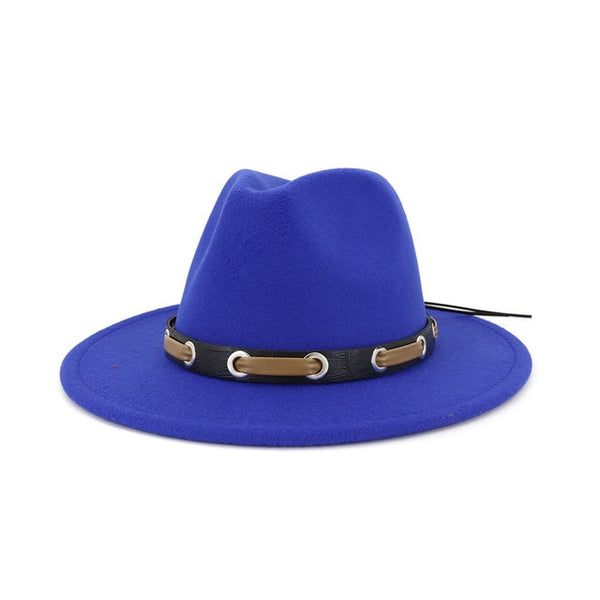 Trendy Men Women Wool Felt Jazz Style Fedora Hats