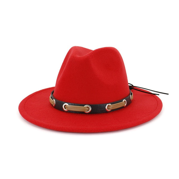 Trendy Men Women Wool Felt Jazz Style Fedora Hats
