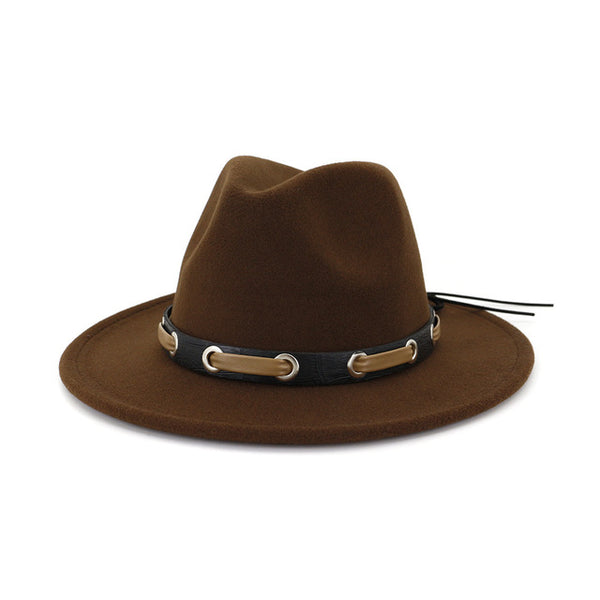Trendy Men Women Wool Felt Jazz Style Fedora Hats