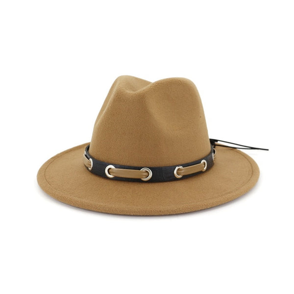 Trendy Men Women Wool Felt Jazz Style Fedora Hats