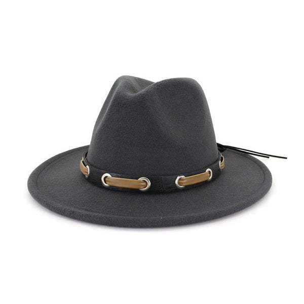Trendy Men Women Wool Felt Jazz Style Fedora Hats