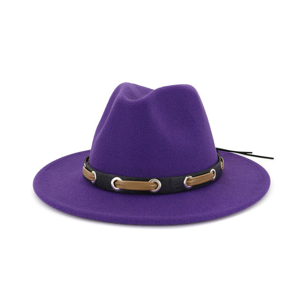 Trendy Men Women Wool Felt Jazz Style Fedora Hats