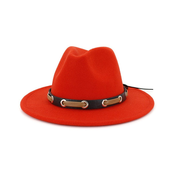 Trendy Men Women Wool Felt Jazz Style Fedora Hats