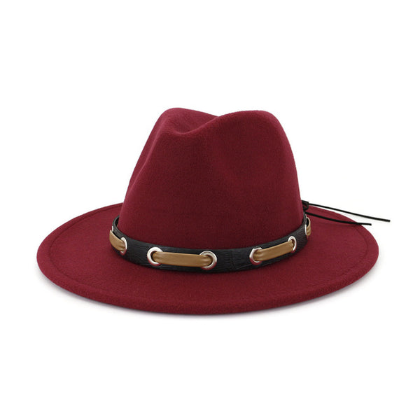 Trendy Men Women Wool Felt Jazz Style Fedora Hats