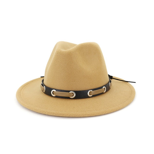 Trendy Men Women Wool Felt Jazz Style Fedora Hats