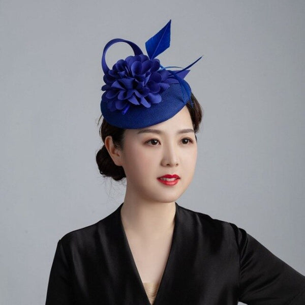 Handmade Brand Feather Fascinator Hat Hair Clip Women