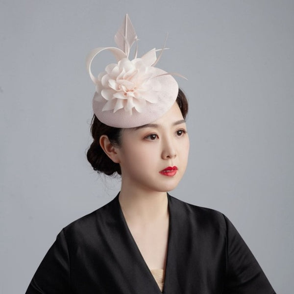 Handmade Brand Feather Fascinator Hat Hair Clip Women