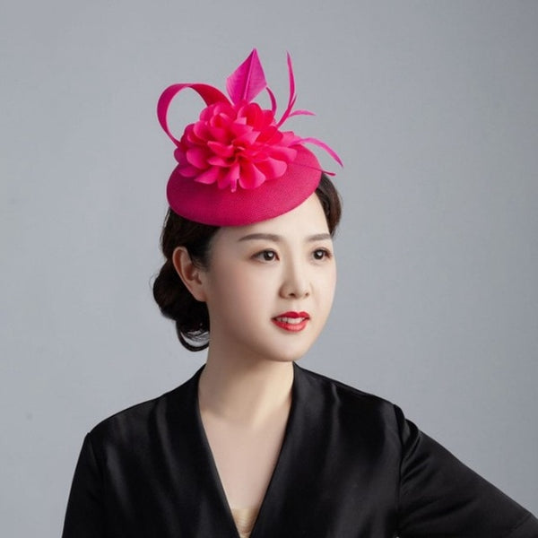 Handmade Brand Feather Fascinator Hat Hair Clip Women