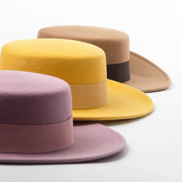 solid wool Classic fedoras cap MEN women PANAMA jazz hat