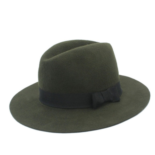 Floppy Felt Trilby Bowknot Fedora Hat For Elegant Women