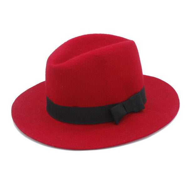 Floppy Felt Trilby Bowknot Fedora Hat For Elegant Women