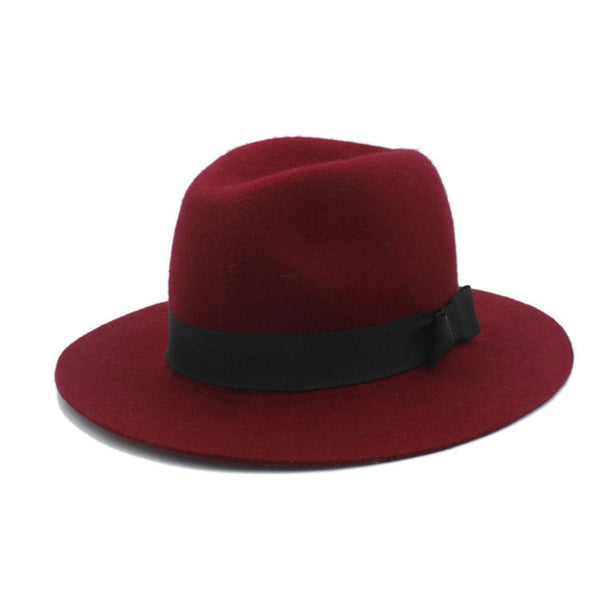 Floppy Felt Trilby Bowknot Fedora Hat For Elegant Women