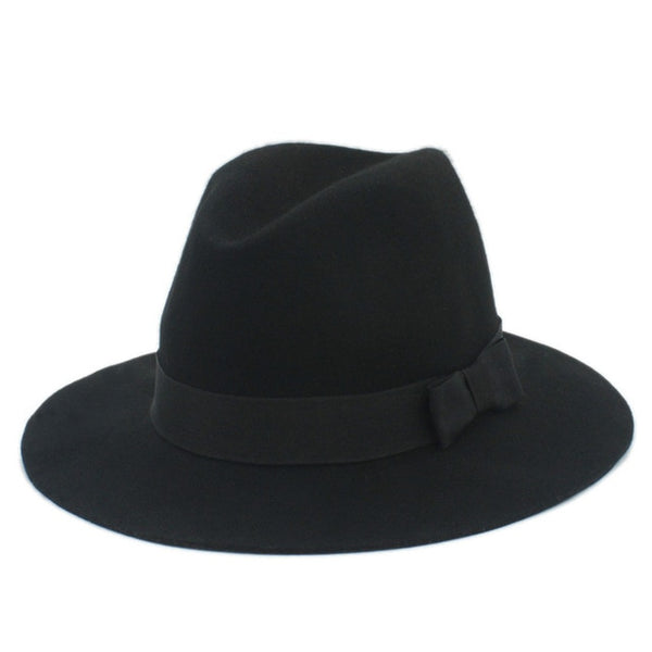 Floppy Felt Trilby Bowknot Fedora Hat For Elegant Women