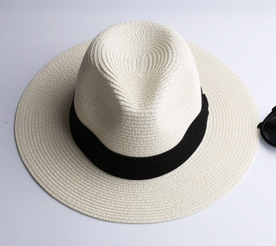 women's jazz fedoras hat sun-shading hat beach cap summer