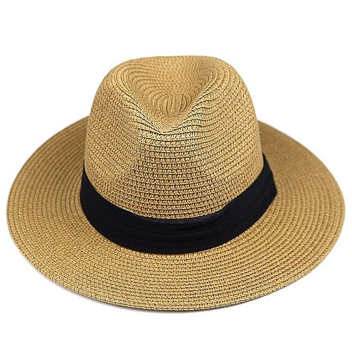 women's jazz fedoras hat sun-shading hat beach cap summer
