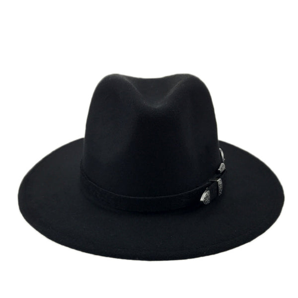 Special Felt Hat Men Fedora Hats with Belt Women Vintage