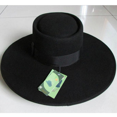 wool peaked cap Women Like 12cm Large Brim Europe Style Party Hat