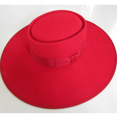 wool peaked cap Women Like 12cm Large Brim Europe Style Party Hat