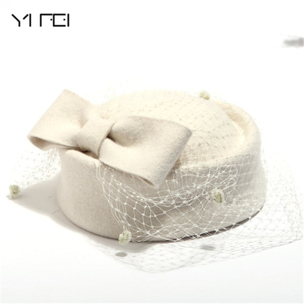 Formal Lady Hat Royal Style Australian Hats Bride Elegant Wool