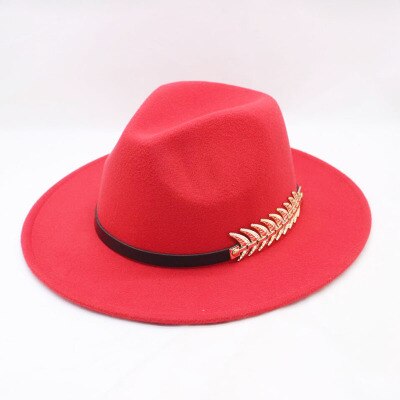 Wool Wide Brim Felt Fedora Trilby Hat For Women Men