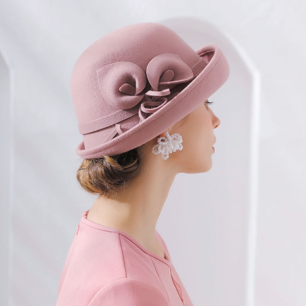 Woman Party Formal Hat England Fashion Elengant l Felt Hats