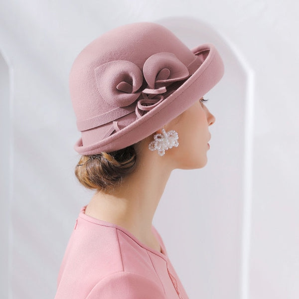 Woman Party Formal Hat England Fashion Elengant l Felt Hats