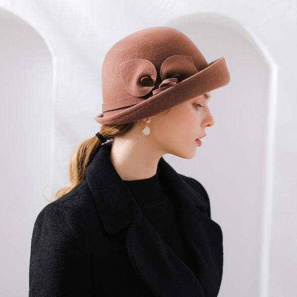 Woman Party Formal Hat England Fashion Elengant l Felt Hats