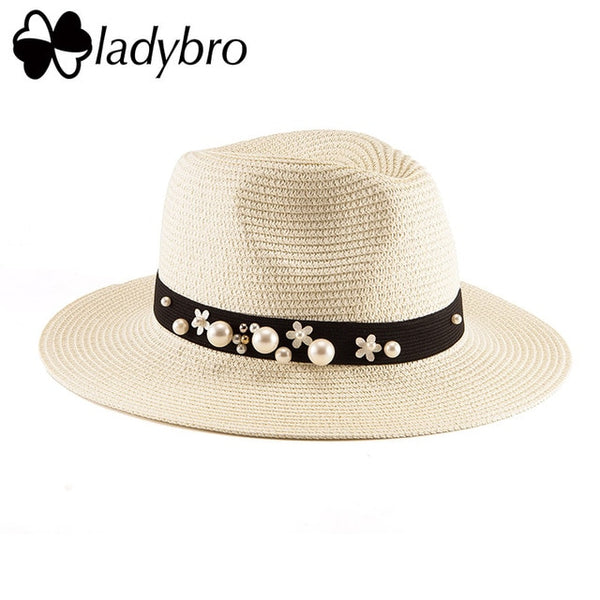Ladybro Summer Women's Wide Brim Beach Sun Hat