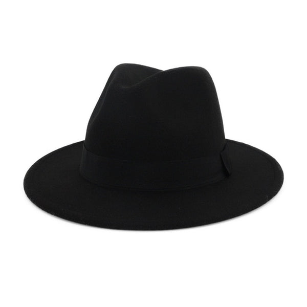 Jazz Fedora Hats Women Wide Brim Panama Style